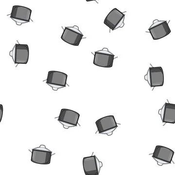 Pattern cooking sauce pan cartoon vector Stock Illustration