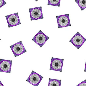 Pattern cooler cooling fan pc cartoon vector Stock Illustration