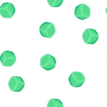 Pattern cooling ice cubes reusable cartoon vector Stock Illustration