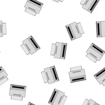 Pattern copier scanner document cartoon vector 库存插图