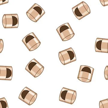 Pattern Copper cable clip for organizing electric wires Stock Illustration