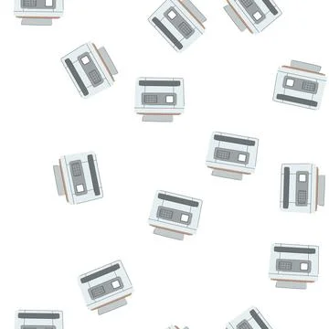 Pattern copy printer paper cartoon vector Stockillustratie