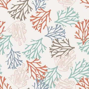 Pattern with coral Stock Illustration