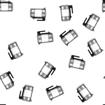 Pattern cordless kettle electric cartoon vector Illustrazione stock
