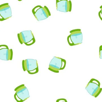Pattern cordless kettle electric cartoon vector Illustrazione stock