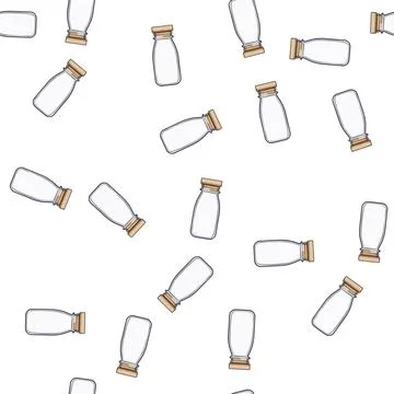 Pattern cork eco friendly jar cartoon vector Illustrazione stock
