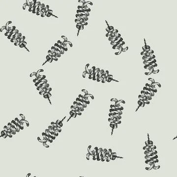 Pattern Corkscrew drawing for wine bottle opening concept Stock Illustration