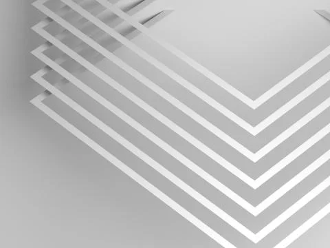 Pattern of corners with soft shadows. 3d Stock Illustration