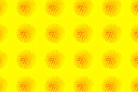 Pattern of coronavirus, covid-19 bacteria isolated on yellow background. Stock Photos