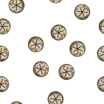 Pattern corrosion rusty screw head cartoon vector Stock Illustration