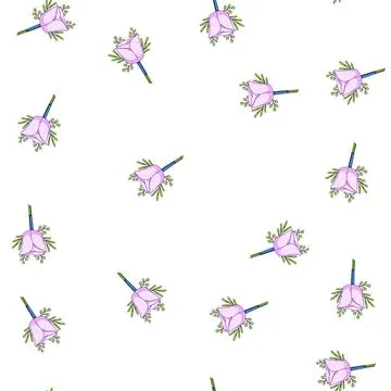 Pattern corsage boutonniere cartoon vector 库存插图