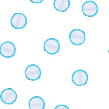 Pattern cosmetic compact mirror cartoon vector Stock Illustration