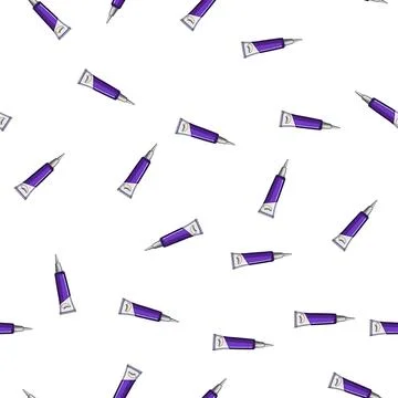 Pattern cosmetic eye cream cartoon vector color Stock Illustration