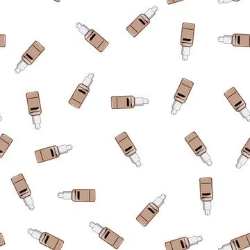 Pattern cosmetic foundation cream cartoon vector Stock Illustration