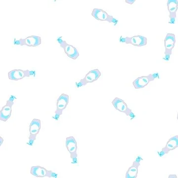 Pattern cosmetic lotion cartoon vector イラスト素材