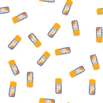 Pattern cosmetic sun cream cartoon vector Stock Illustration
