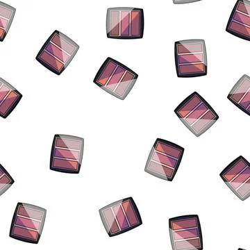 Pattern cosmetics blush compact cartoon vector Stock Illustration