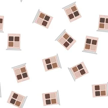 Pattern cosmetics eyeshadow beauty cartoon vector Stock Illustration