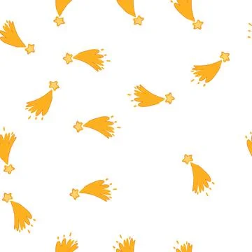 Pattern cosmos shooting star space cartoon vector Stock Illustration