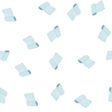 Pattern cotton gauze roll cartoon vector Stock Illustration