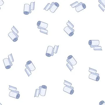 Pattern cotton gauze roll cartoon vector イラスト素材