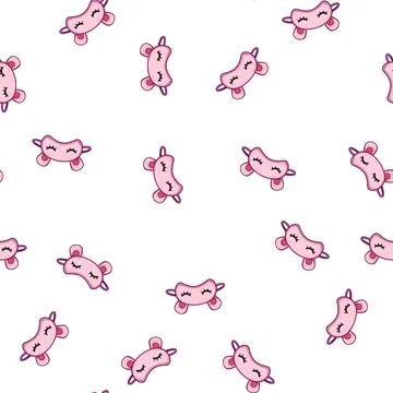 Pattern cotton sleep mask eye cartoon vector Illustrazione stock
