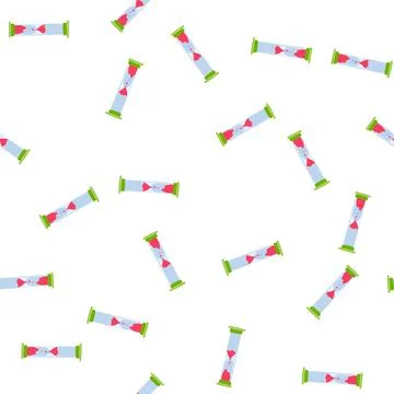 Pattern countdown sand timer kids cartoon vector 库存插图