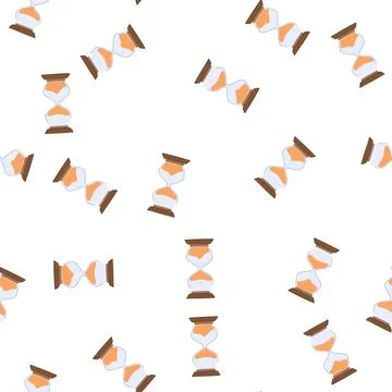 Pattern countdown sandglass cartoon vector Stock Illustration