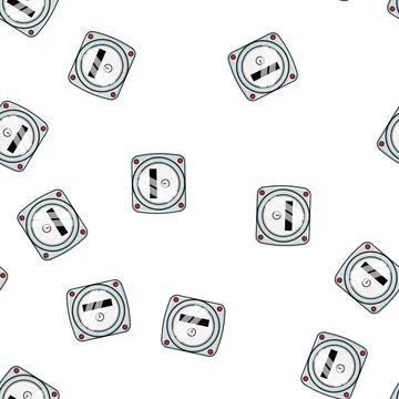 Pattern counter water gas meter cartoon vector Illustrazione stock