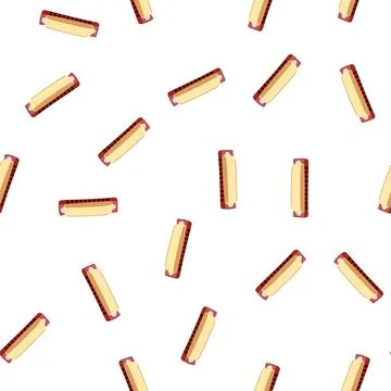 Pattern country harmonica cartoon vector Illustrazione stock