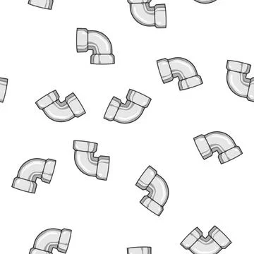 Pattern coupling pipe elbow cartoon vector Stock Illustration