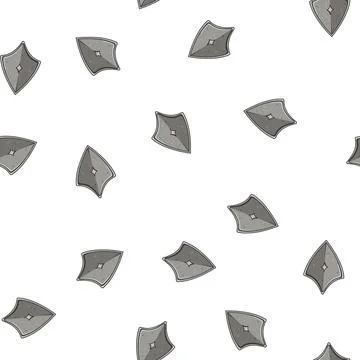 Pattern courage shield knight cartoon vector Stock Illustration