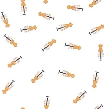 Pattern couture mannequin tailor cartoon vector Stockillustratie