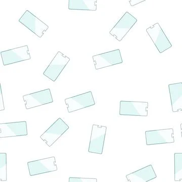 Pattern cover phone screen protector cartoon vector 库存插图