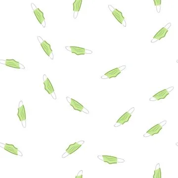 Pattern cover surgical mask cartoon vector Stock Illustration