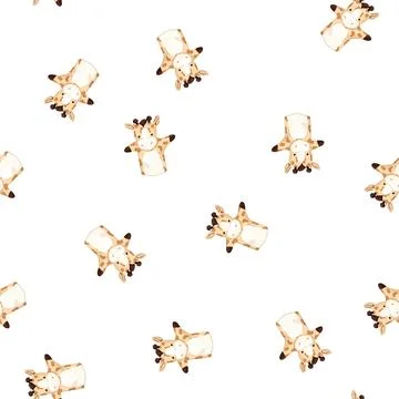 Pattern cow hand puppet cartoon vector Stock Illustration