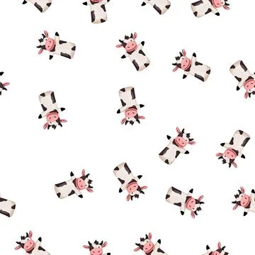 Pattern cow hand puppet cartoon vector イラスト素材