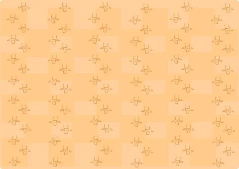 Pattern cow head peach Stock Illustration