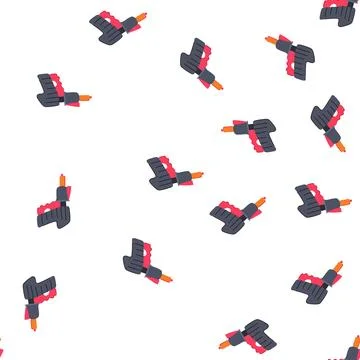 Pattern cowboy cap gun toy cartoon vector Stock Illustration