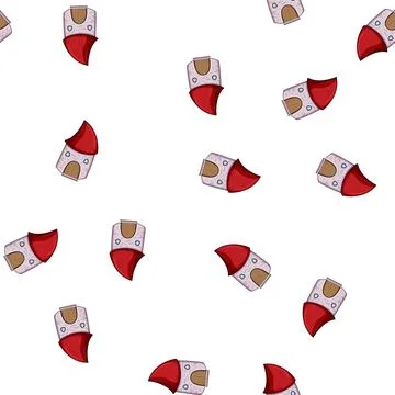Pattern cozy gnome house cartoon vector Stock Illustration
