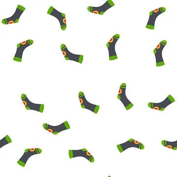 Pattern cozy socks heated cartoon vector Stockillustratie