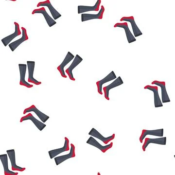 Pattern cozy socks soccer cartoon vector Stock Illustration