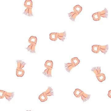 Pattern cozy winter scarf man cartoon vector イラスト素材