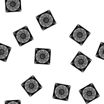 Pattern cpu cooling fan pc cartoon vector Stock Illustration