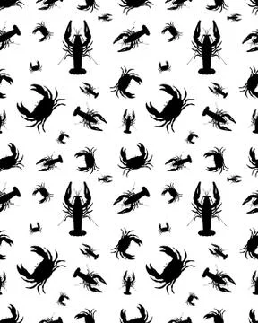 Pattern of crabs Stock Illustration
