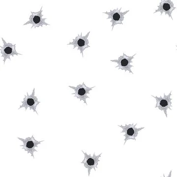 Pattern crack bullet hole cartoon vector Stock Illustration