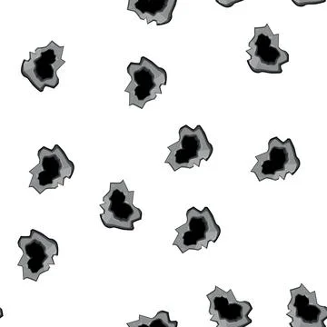 Pattern crack bullet hole cartoon vector Stock Illustration