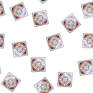 Pattern craft arabic mosaic tile cartoon vector Stockillustratie