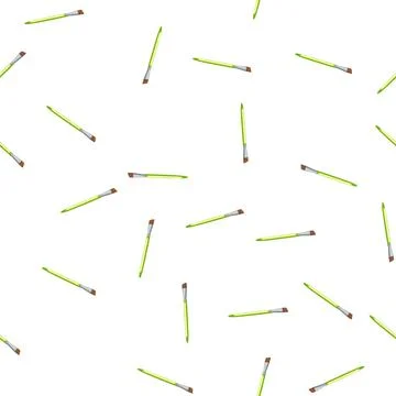 Pattern craft artist paint brush cartoon vector Illustrazione stock