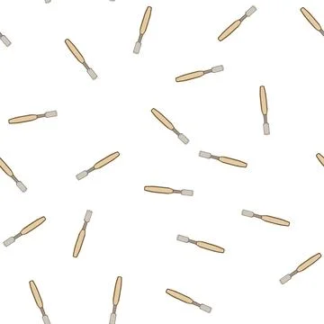 Pattern craft chisel carving cartoon vector Illustration